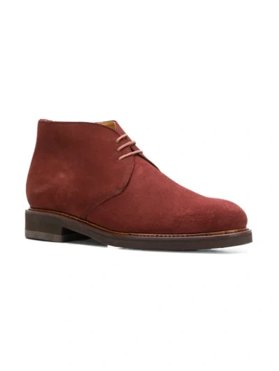 Shop Berwick Shoes Lace-up Boots In Red
