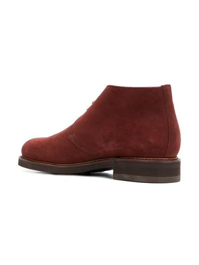 Shop Berwick Shoes Lace-up Boots In Red