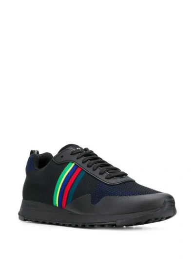 Shop Ps By Paul Smith Stripe Logo Sneakers In 79 - Black