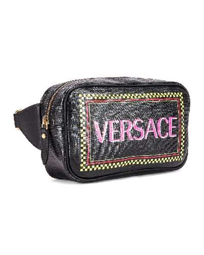Shop Versace Vintage Logo Bum Bag In Black In Black Multicolor