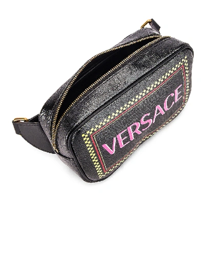 Shop Versace Vintage Logo Bum Bag In Black In Black Multicolor