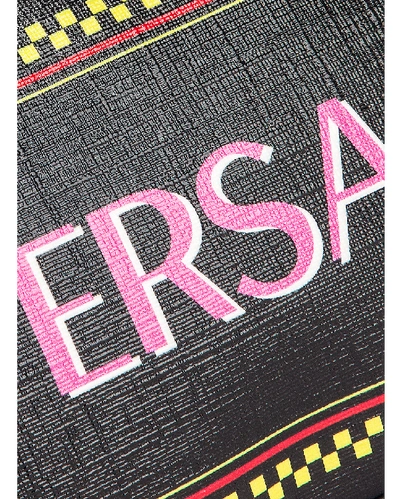 Shop Versace Vintage Logo Bum Bag In Black In Black Multicolor