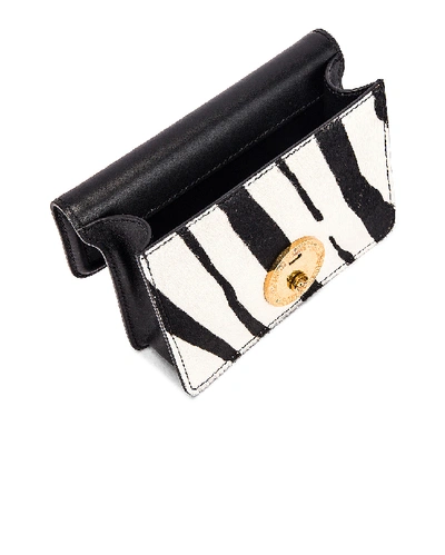 Shop Versace Zebra Belt Bag In Black & White