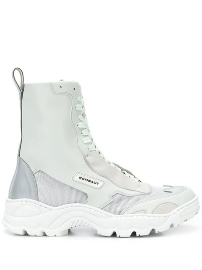 Shop Rombaut Ridged Sole Boots In White