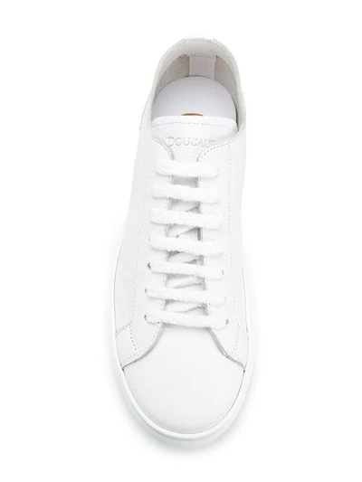 Shop Doucal's Lace-up Sneakers In White