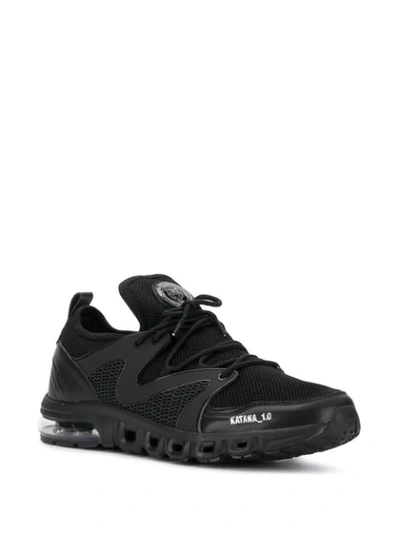 Shop Plein Sport Tiger Patch Sneakers In 02 Black