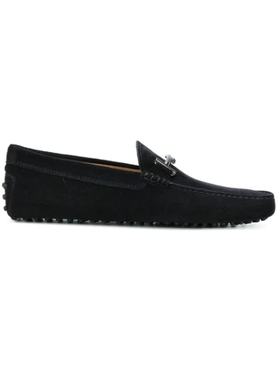 Shop Tod's Gommino Double T Loafers In Black