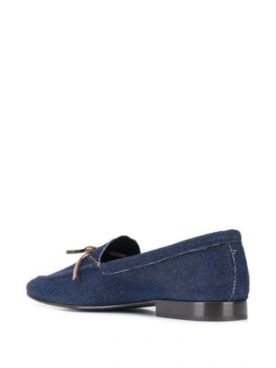 Shop Leqarant Slip-on Denim Loafers In Blue