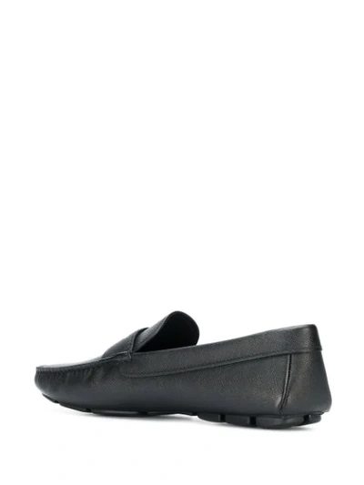Shop Prada Classic Slip-on Loafers In Black