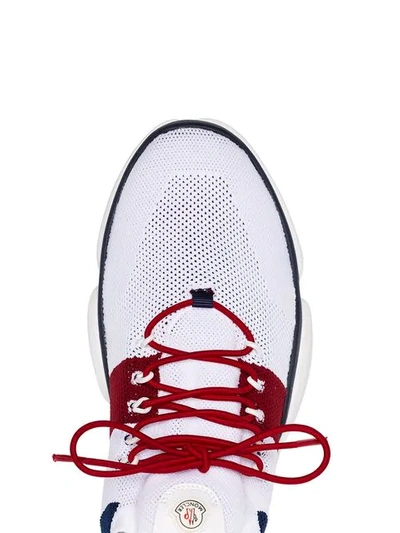 Shop Moncler Bubble Sole Mesh Sneakers In White