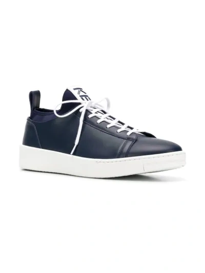 Shop Kenzo Sneakers Aus Leder In Blue
