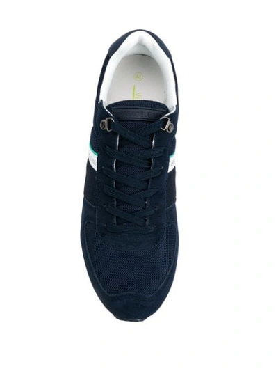 Shop Versace Jeans Panelled Sneakers In Blue
