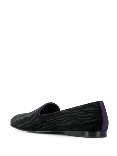 Shop Dolce & Gabbana Crown Embroidered Loafers In Black