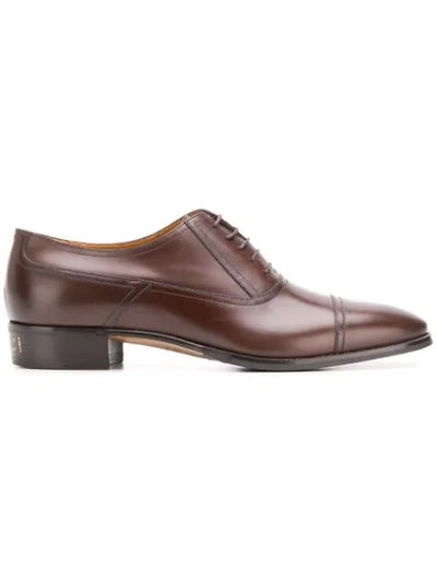 Shop Gucci Lace-up Oxford Shoes In Brown