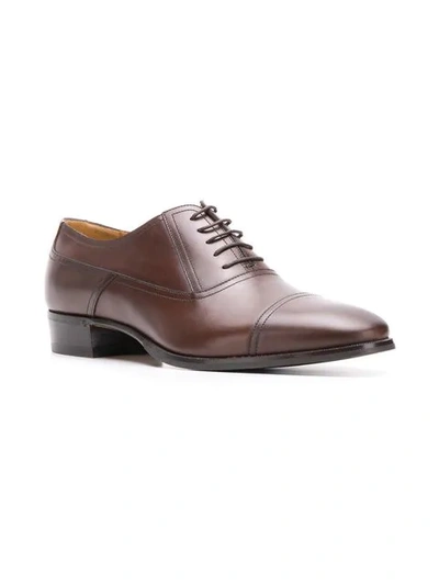 Shop Gucci Lace-up Oxford Shoes In Brown