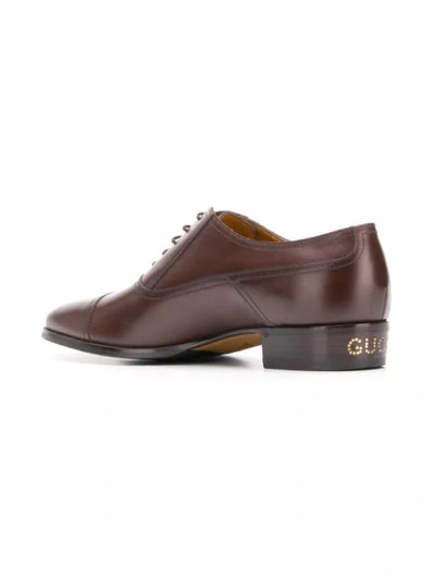Shop Gucci Lace-up Oxford Shoes In Brown