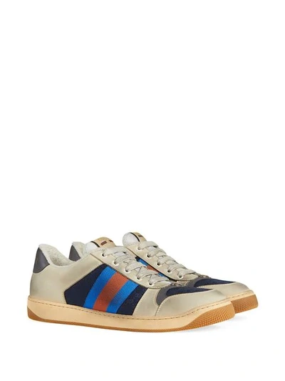 Shop Gucci Screener Gg Sneakers In Neutrals