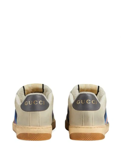 Shop Gucci Screener Gg Sneakers In Neutrals