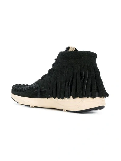 Shop Visvim Fringed Moccasin Sneakers In Black