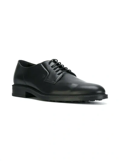 Shop Tod's Lace-up Derby Shoes In Black
