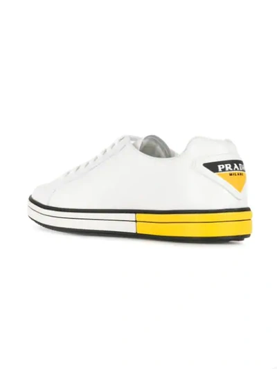 Shop Prada Lace-up Low-top Sneaker In White