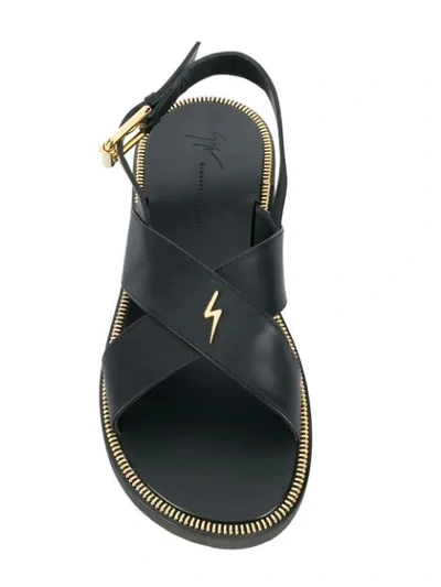 Shop Giuseppe Zanotti Gonzak Sandals In Black