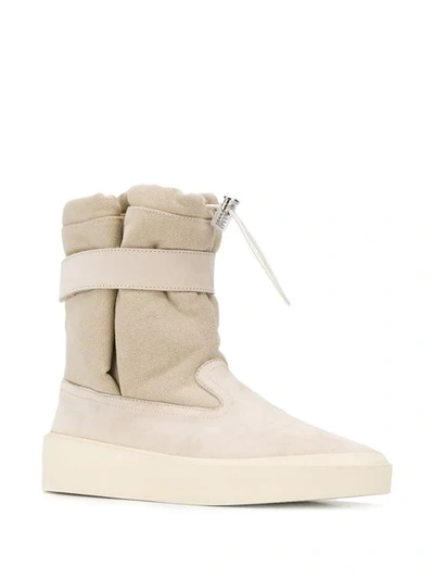 Shop Fear Of God Contrast Snow Boots In Neutrals