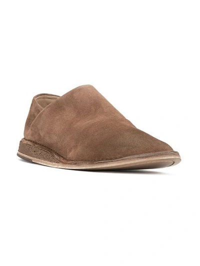Shop Marsèll Wide Vamp Loafers In Brown