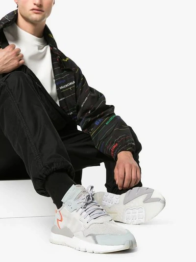 Shop Adidas Originals Nite Jogger Sneakers In Grey