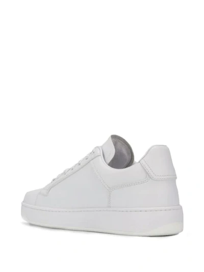 Shop Bottega Veneta Lace Up Sneakers In White