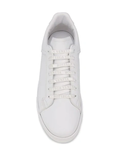 Shop Bottega Veneta Lace Up Sneakers In White