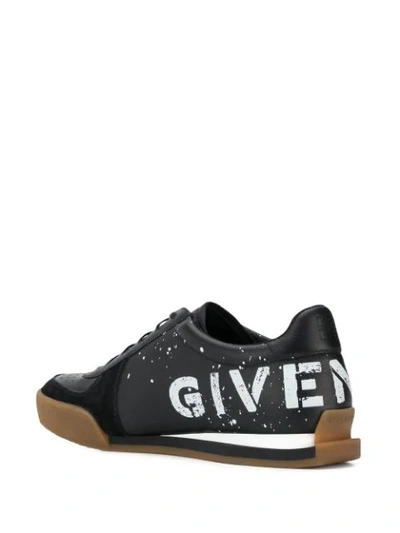 Shop Givenchy Splatter-print Sneakers In 004 Black / White