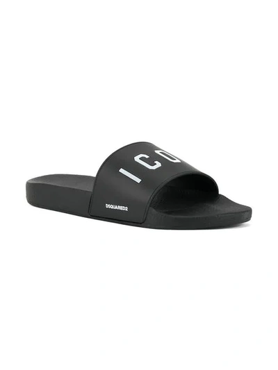 Dsquared2 Black & White 'icon' Sandals | ModeSens