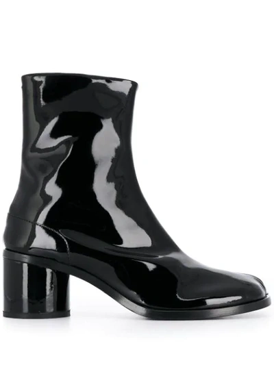 Shop Maison Margiela Side-zip Tabi Boots In Black