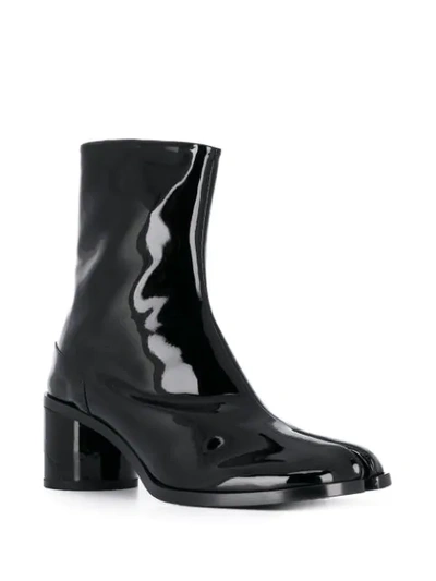 Shop Maison Margiela Side-zip Tabi Boots In Black