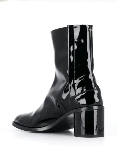 Shop Maison Margiela Side-zip Tabi Boots In Black