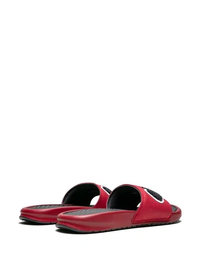 Nike Benassi Solarsoft Slides In Red