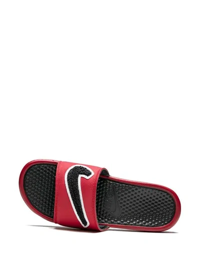 Nike Benassi Solarsoft Slides In Red