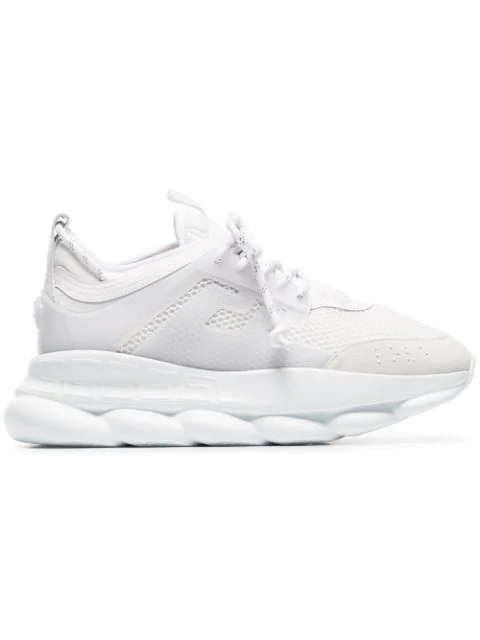 versace chain sneakers white