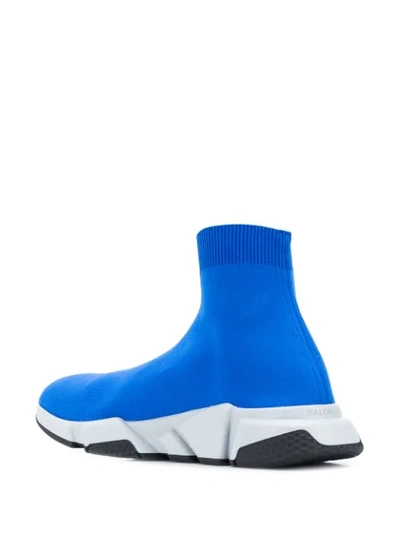 Shop Balenciaga 'speed' Sneakers In Blue