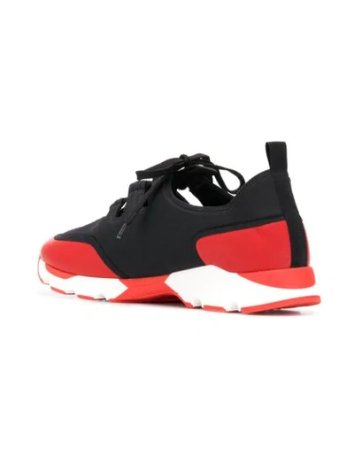 Shop Marni Cut-out Sneakers In Zi736 Black Red