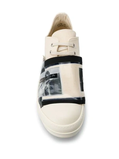 Shop Rick Owens Drkshdw Printed Panel Sneakers In White