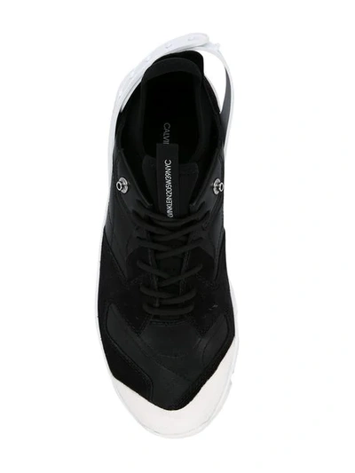 Shop Calvin Klein 205w39nyc Nappa Lace Up Sneakers In Black