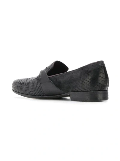 Shop Lidfort Side Buckle Loafers In Black