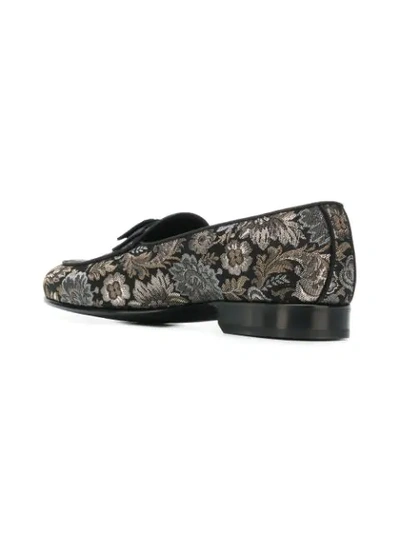Shop Dolce & Gabbana Damask Loafers - Black