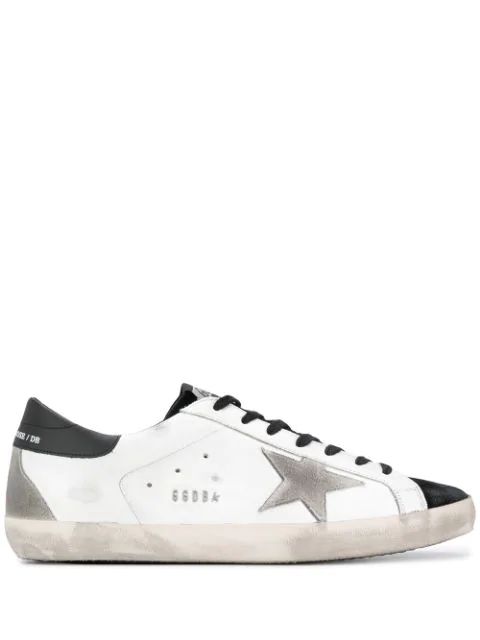 black and white golden goose sneakers