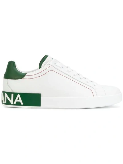 Shop Dolce & Gabbana Portofino Sneakers In White