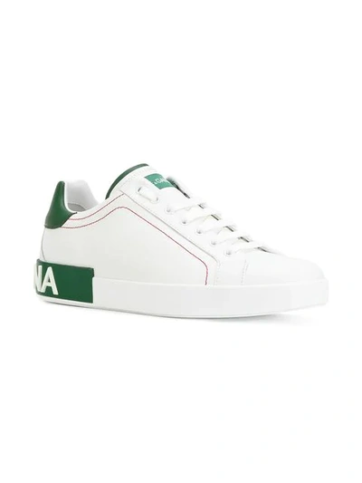 Shop Dolce & Gabbana Portofino Sneakers In White