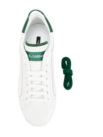 Shop Dolce & Gabbana Portofino Sneakers In White