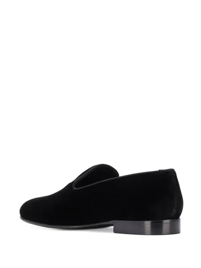 Shop Valentino Vlogo Loafers In Black